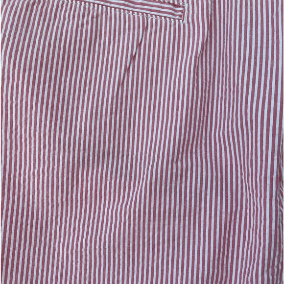 Crown & Ivy size 14 pink and white striped chino pocketed shorts cotton - Picture 13 of 15
